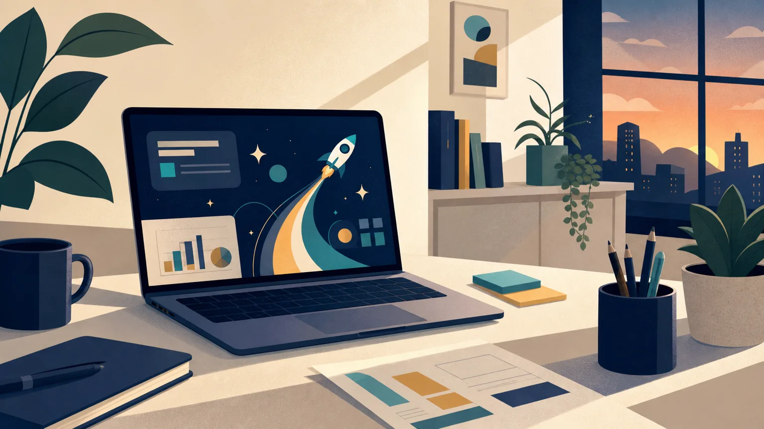 Illustration of the Grok AI tool applied to everyday business work